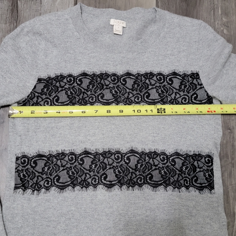 J. Crew Lace Striped Sweater - Picture 7 of 10